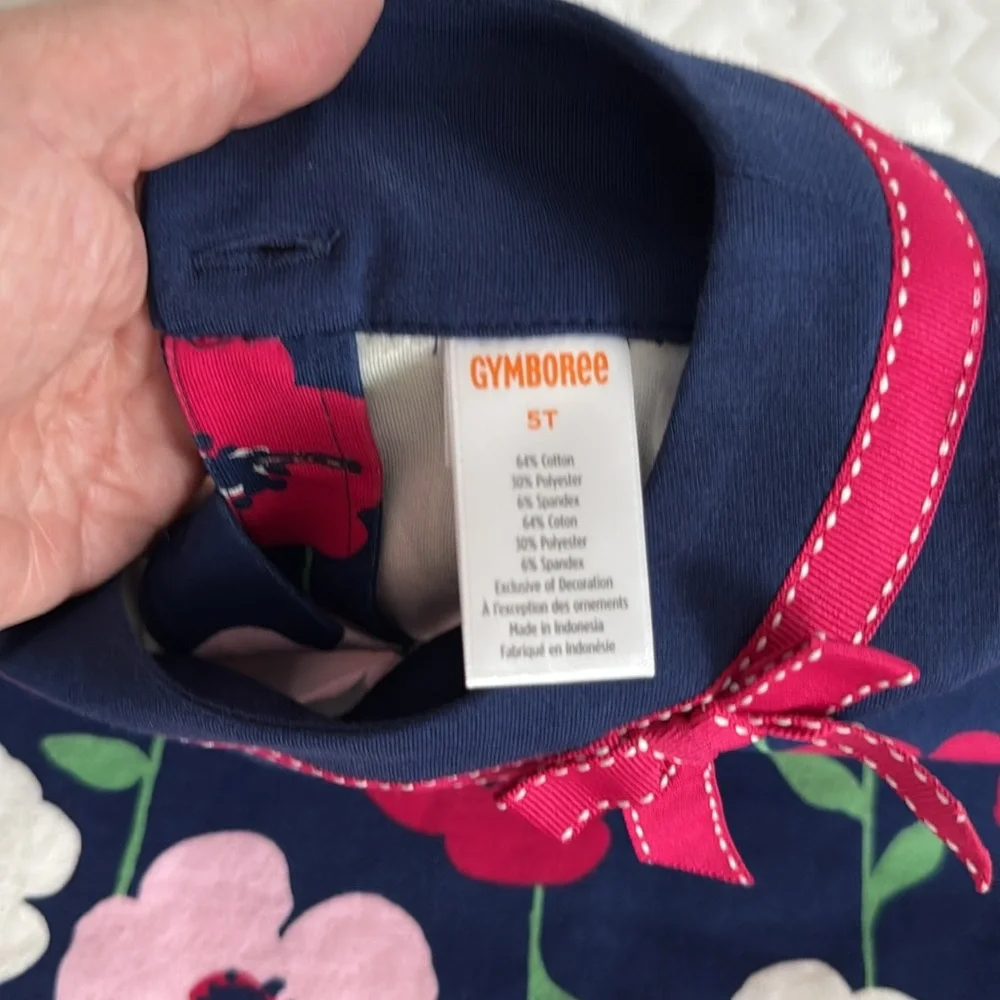 Gymboree Preppy Puppy poppy flower 5T dress‎